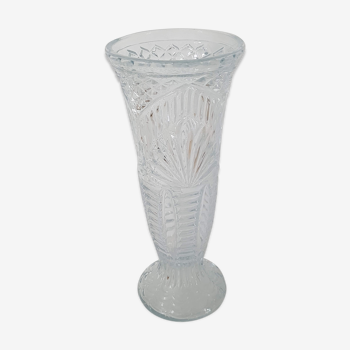 Art Deco moulded glass vase