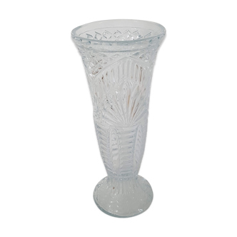 Art Deco molded glass vase