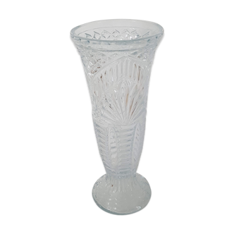 Art Deco moulded glass vase