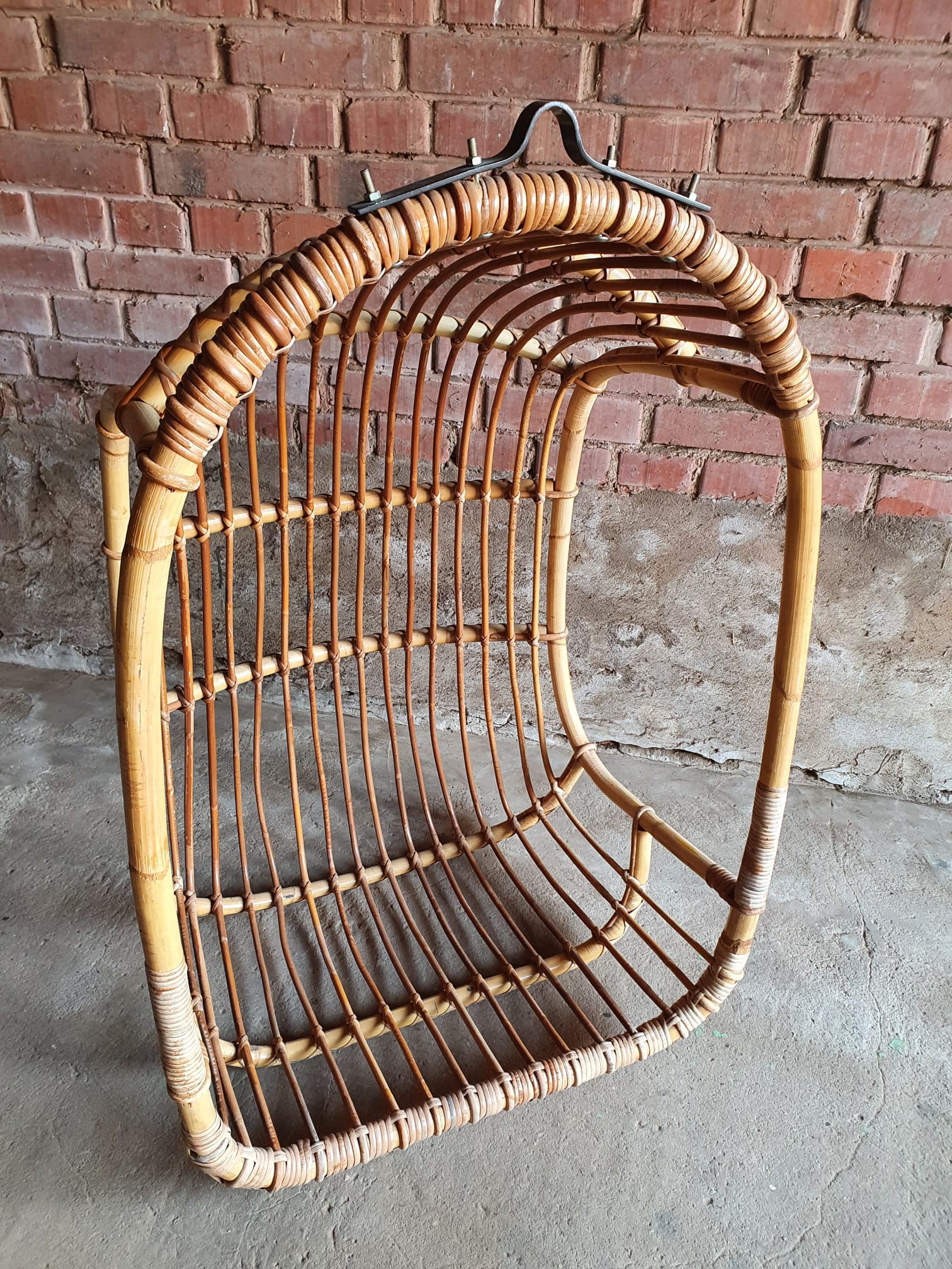 Vintage bamboo hanging chair