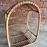 Vintage bamboo hanging chair