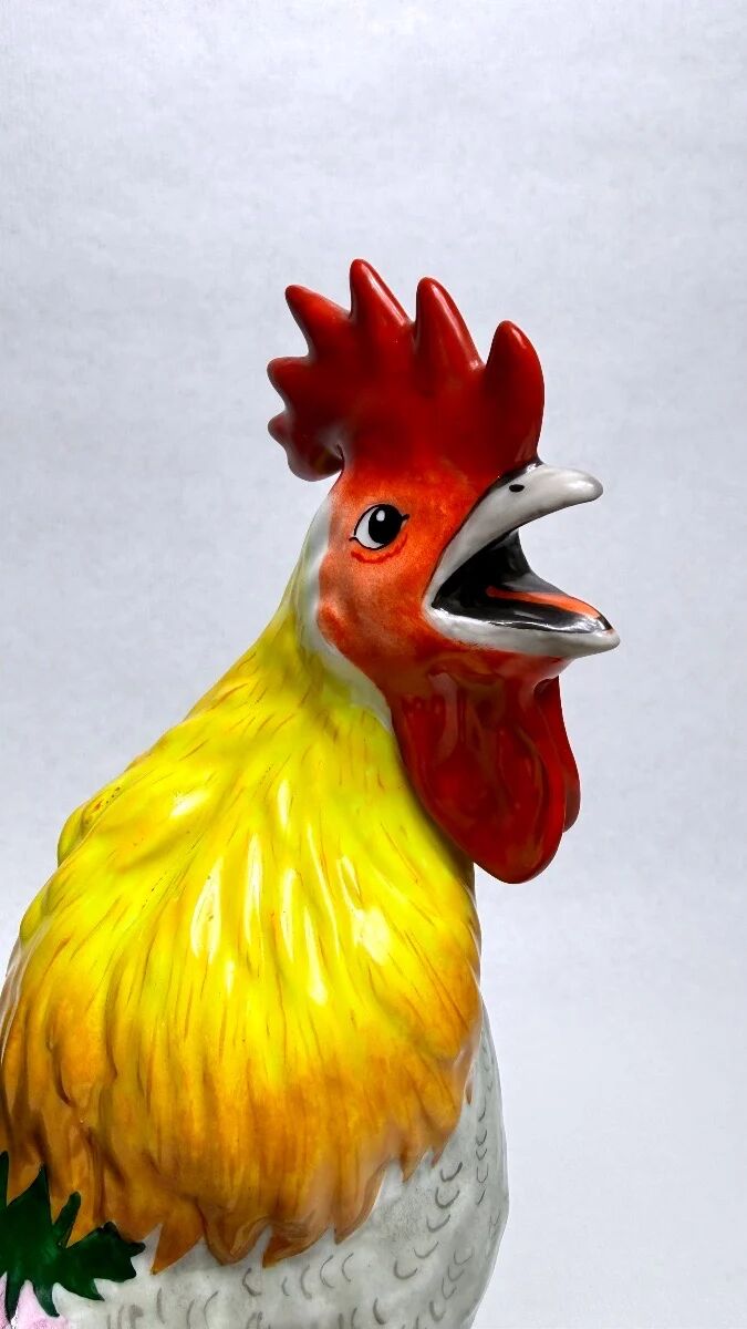 Limoges, large artistic porcelain rooster