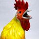 Limoges, large artistic porcelain rooster