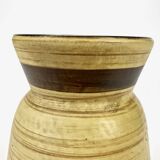 Ethnic trendy striated ivory vase from the 60s