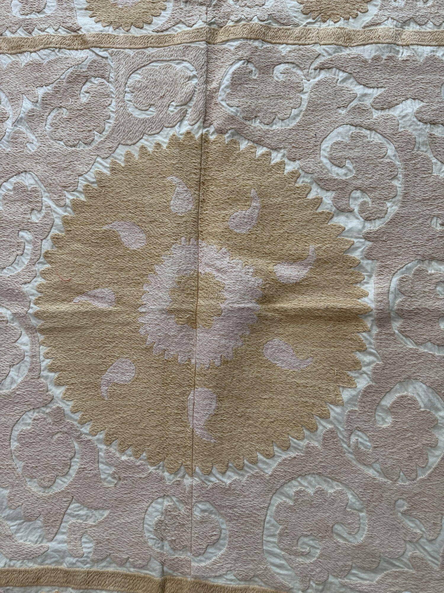 Vintage hand-embroidered tablecloth 123x135 cm