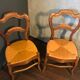 Lot of 2 old wooden chairs