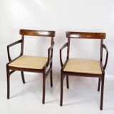 Set Of 2 Armchairs Model Runstedlund Made In Mahogany By Ole Wanscher From 1960s
