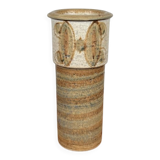 Danish studio ceramic vase from the mid-century by Svend Aage Jensen for Søholm, 1960s.