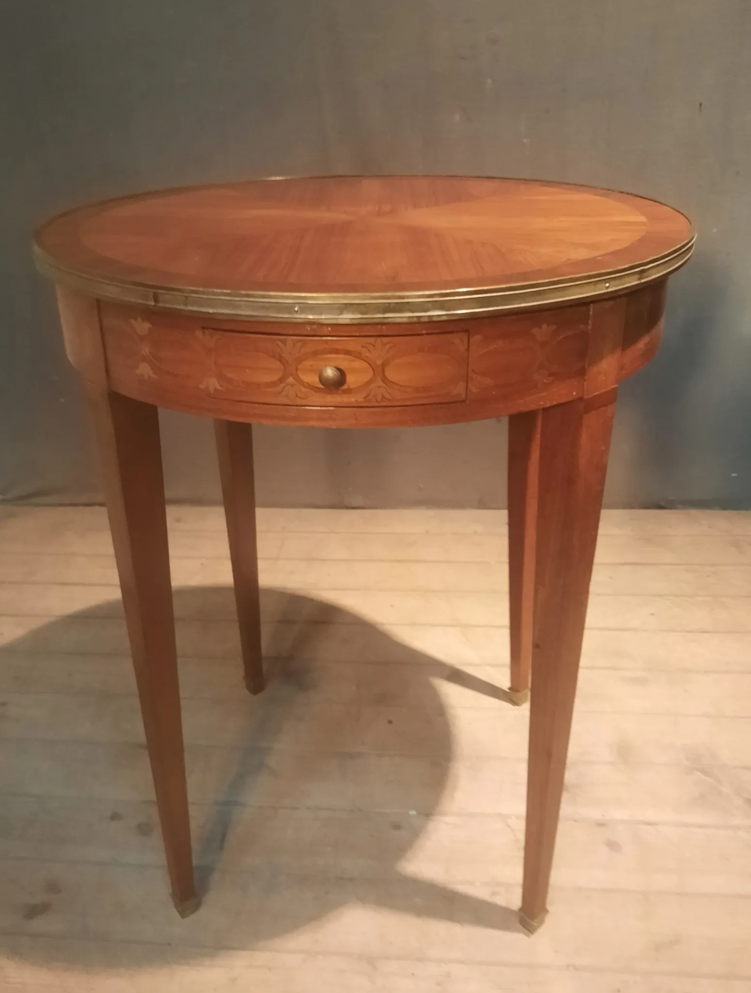 Marquetry guéridon in Louis XVI style