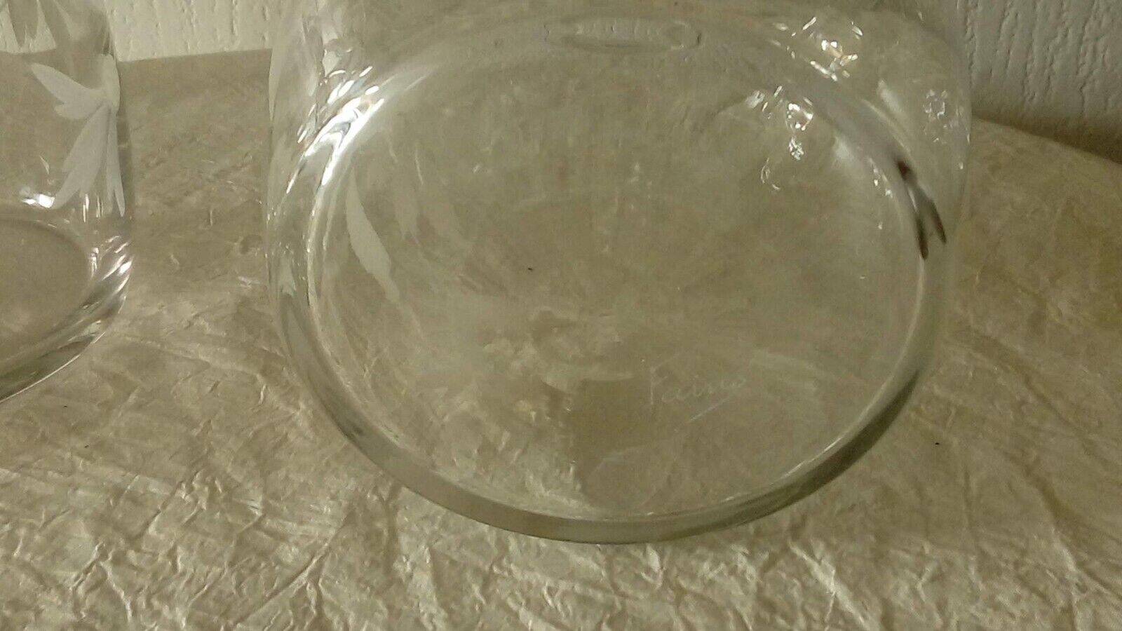 Fains glassware jug and engraved crystal carafe