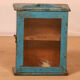 old Art Deco wall display case in original blue teak Burmese patina