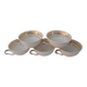 5 porcelain cups from Limoges – A. Lanternier & Cie – gold decoration