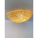 Early 21st Century Gold-Flowers Murano Glass Flush Mount