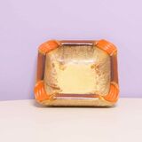 Square orange bowl ashtray