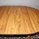 able to eat vintage round in formica imitation teak, with hidden extension, Scandinavian style