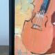 The violin with roses, oil on canvas