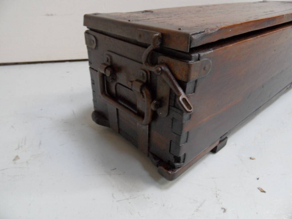 Vintage wooden military chest