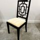 Set of 8 Jean Claude Mahey black lacquered dining chairs for Roche Bobois,