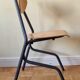 Design workshop chair in tubular steel, slate grey, 82 cm