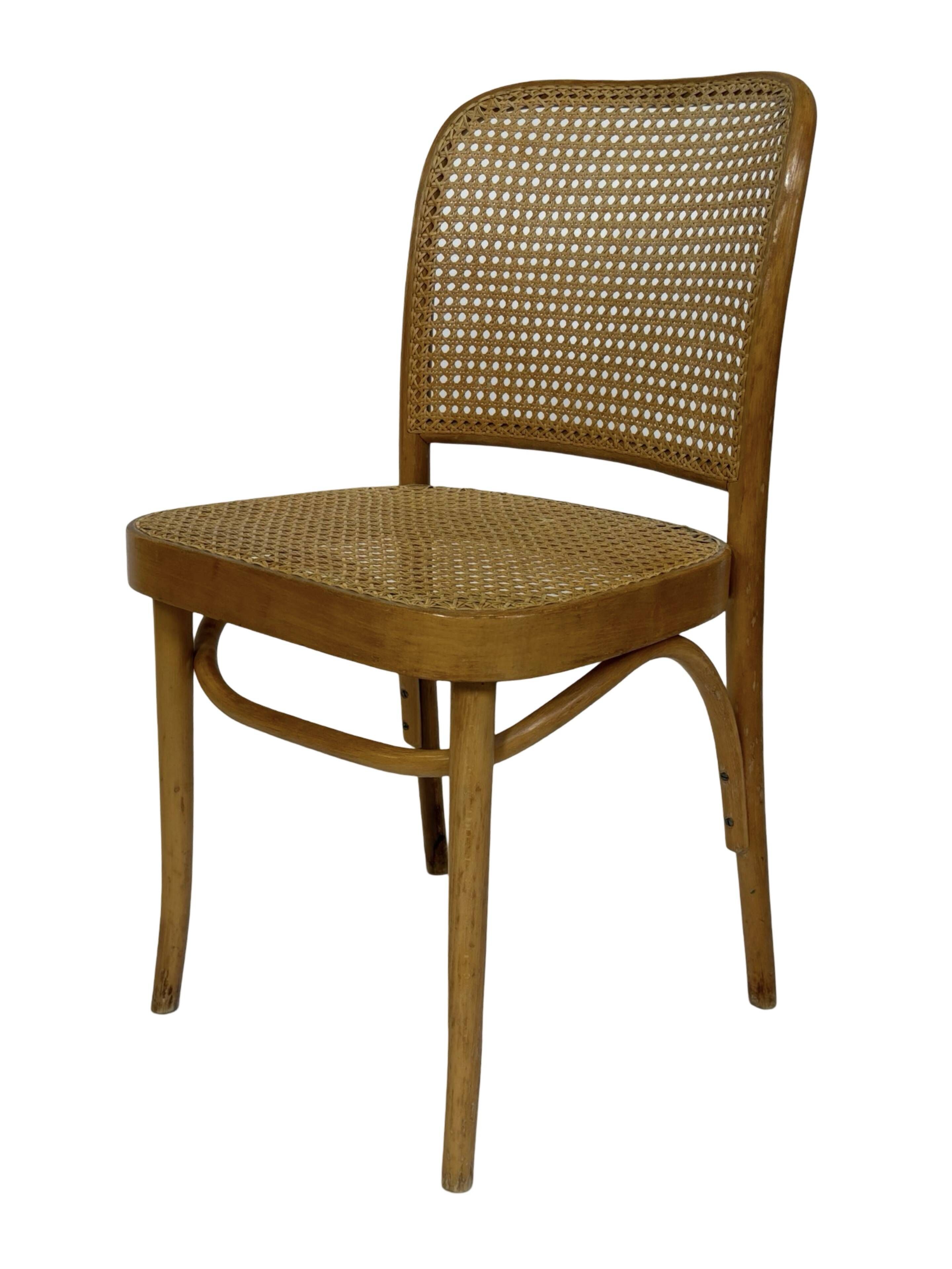 Vintage set of 4 Prague or 811 chairs, FMG Poland, Thonet Josef Hoffmann Design