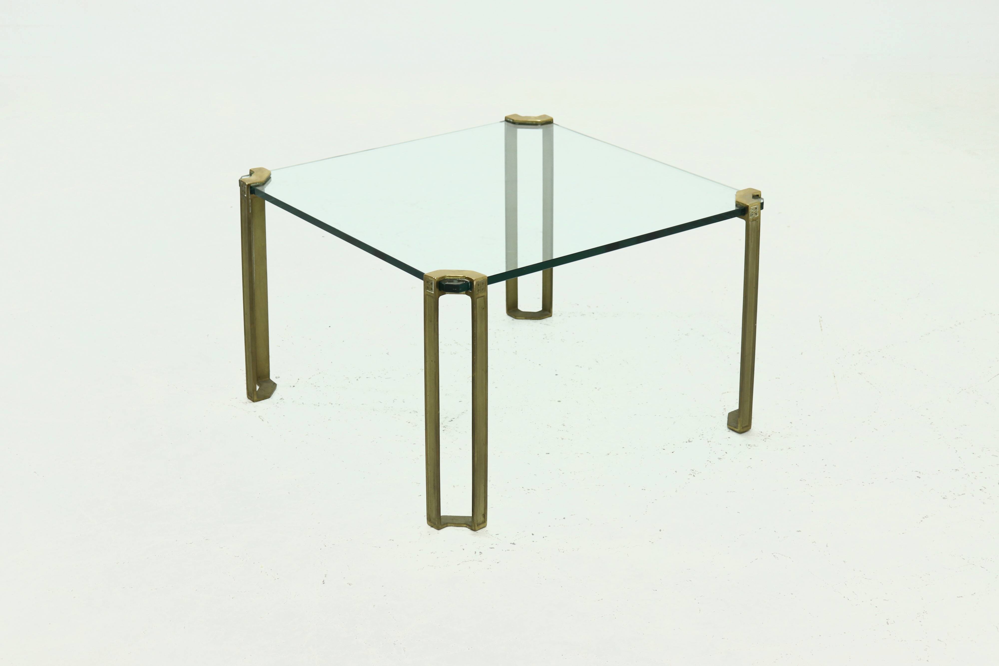 Brass and Glass Coffee Table by Peter Ghyczy 1970s