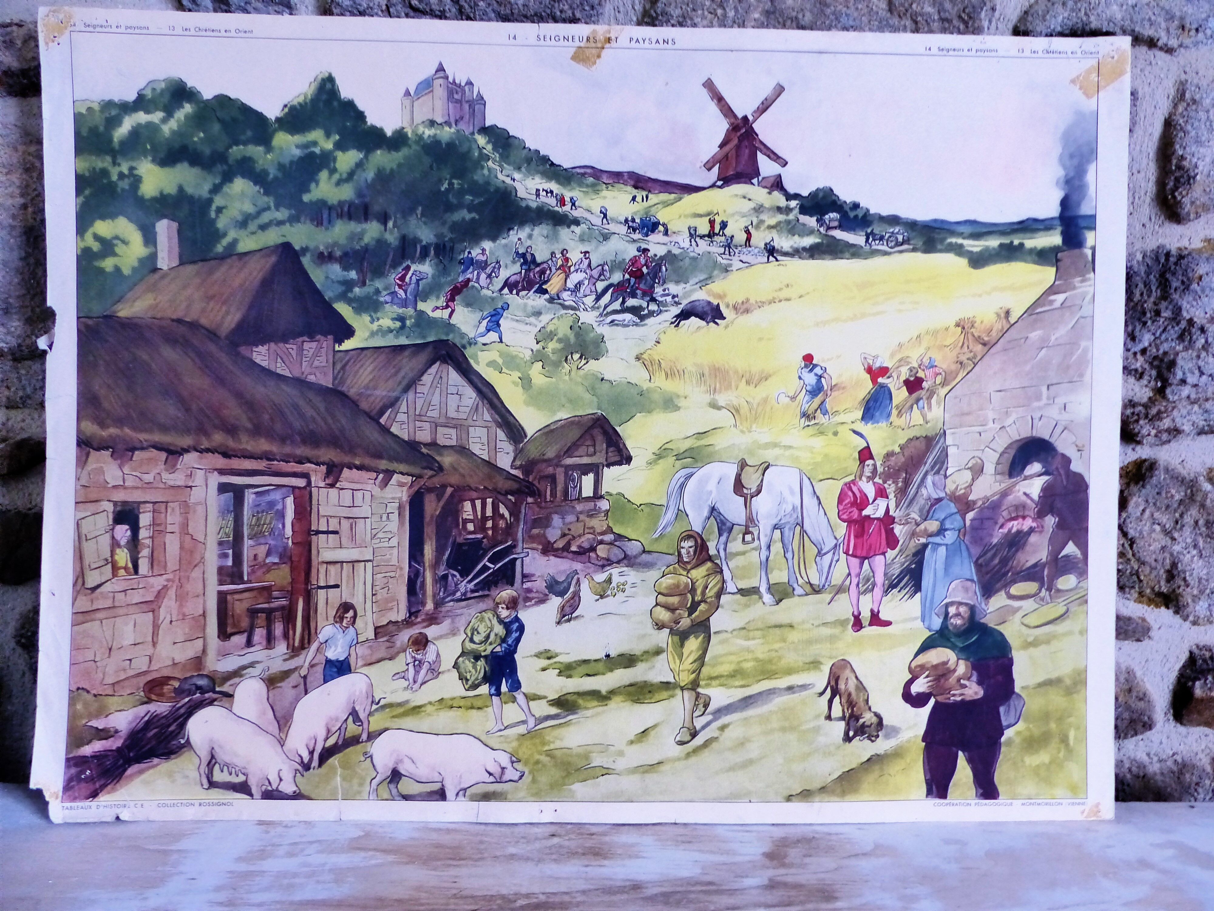 ROSSIGNOL school poster n ° 13 & 14 history theme