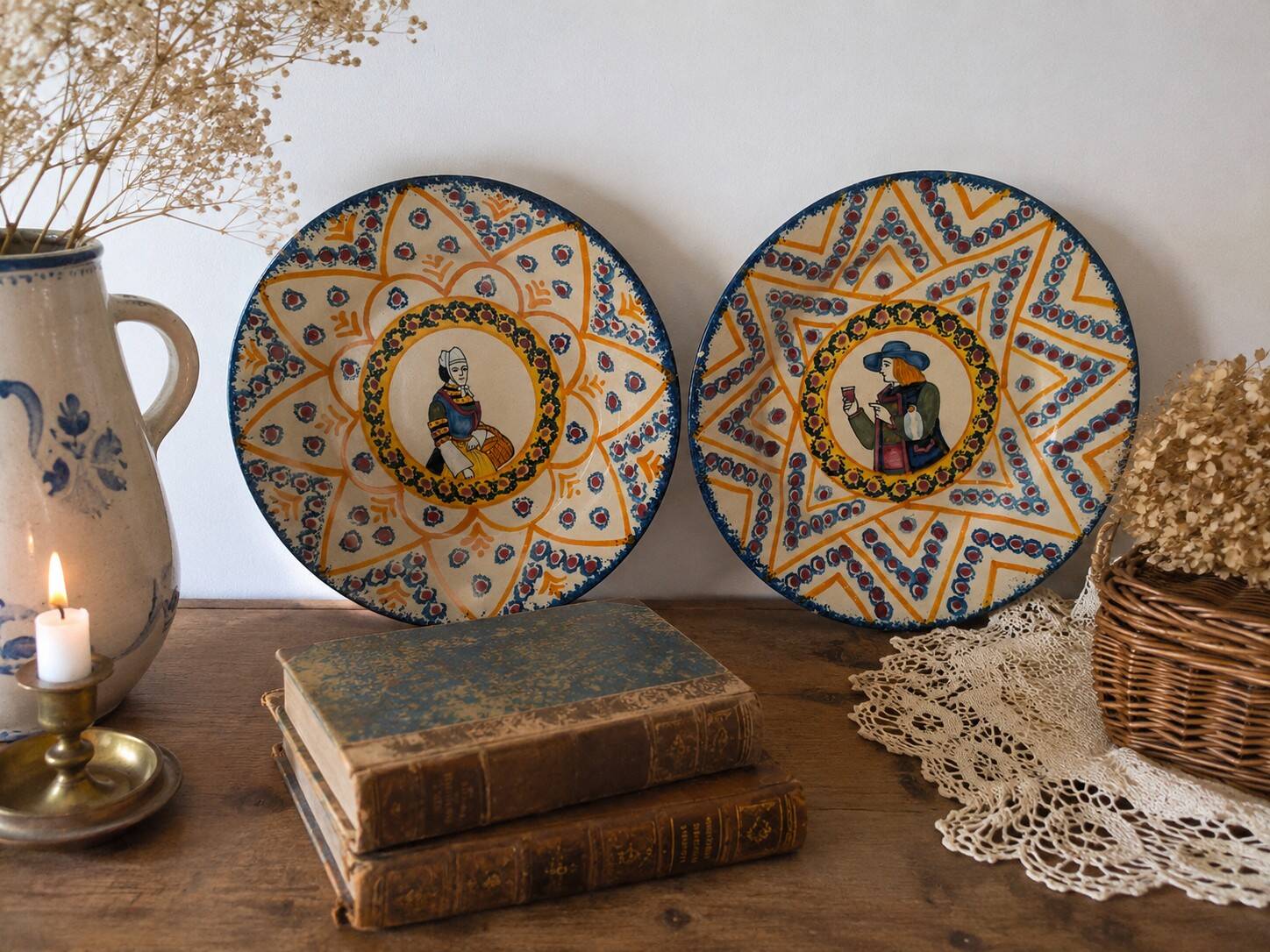 Duo of Henriot Quimper plates