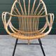 Rattan chair by Dirk van Sliedregt Rohe Noordwolde 1960 in the Netherlands