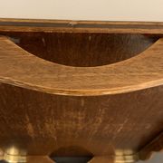 Plateau de service ancien en bois et laiton 61 x 38 cm