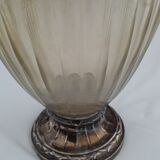 Aiguière verre et métal argenté