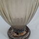 Glass and silver metal ewer