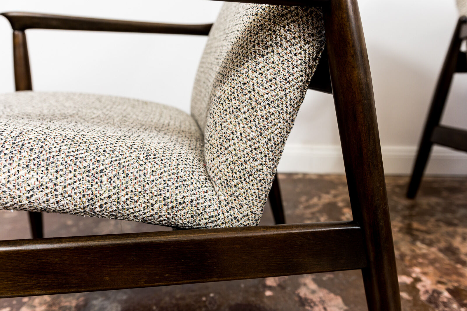 Pair of restored vintage GFM-64 armchairs by Edmund Homa, 1960s