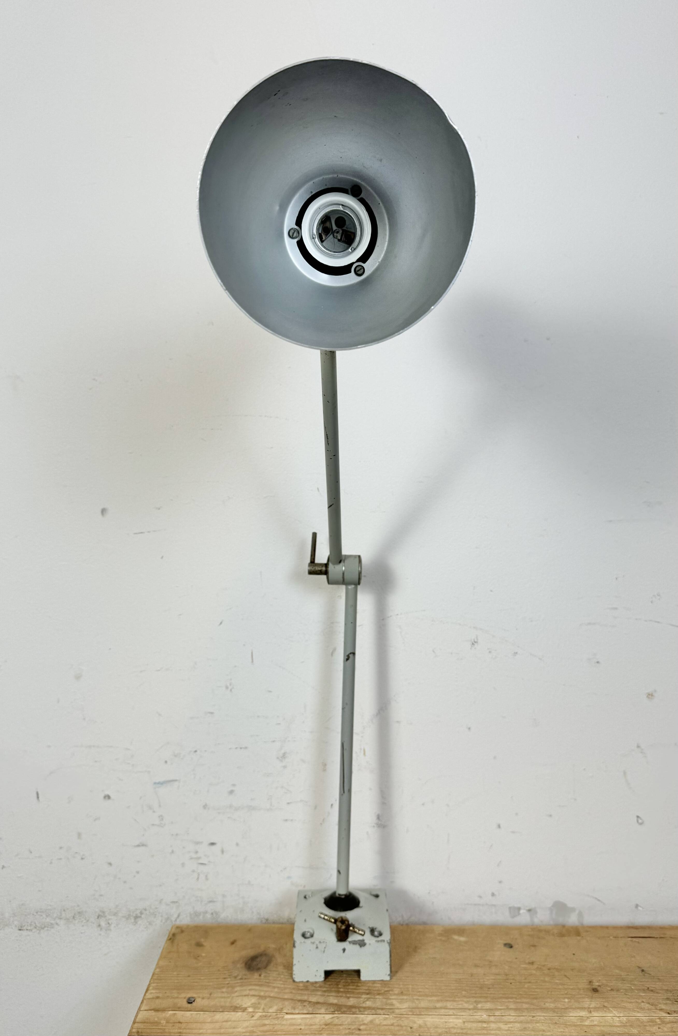 Grey Industrial Table Lamp from Elektrosvit, 1970s