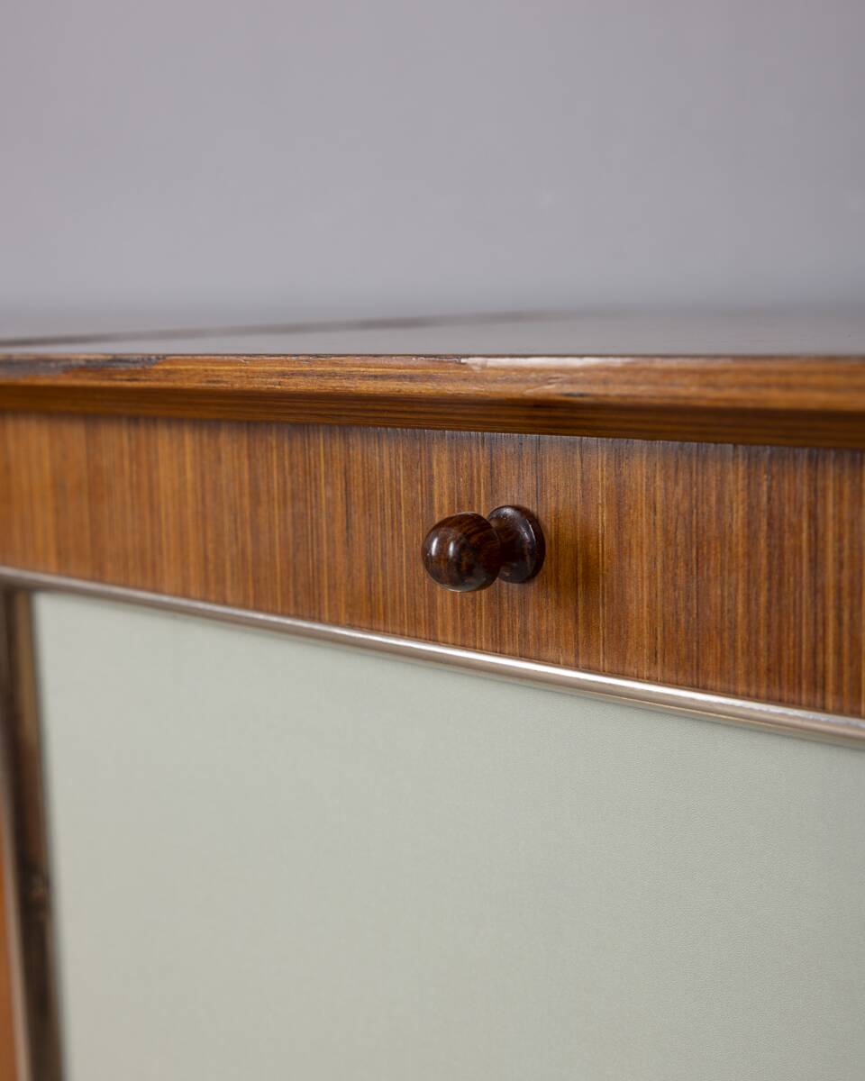 VINTAGE 1960S WOODEN SIDEBOARD WITH BAR COMPARTMENT, ITALIAN DESIGN