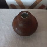 Ball shaped wooden candle holder