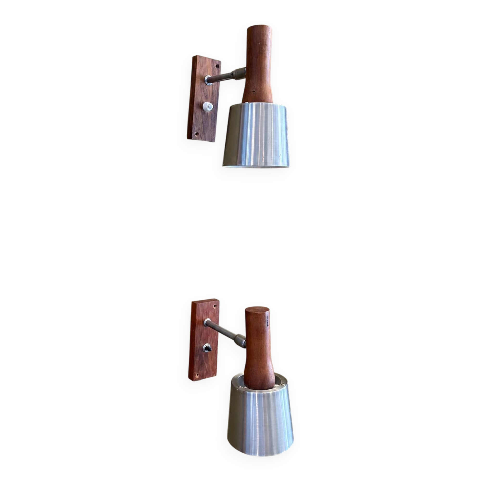 Pair of Scandinavian wall sconces by Lyfa, Denmark, 1960s.