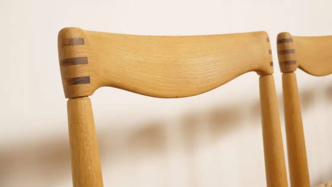 6 x dining chair | Bramin | H.W. Klein | Soaped oak | Restored