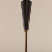 Italian mid-century Murano glass and teak chandelier attributed to Stilnovo, 1960s