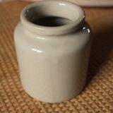 Mustard pot vintage grey glazed sandstone