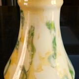 Large vase, blown glass with colored inclusions, Murano design from the 80s