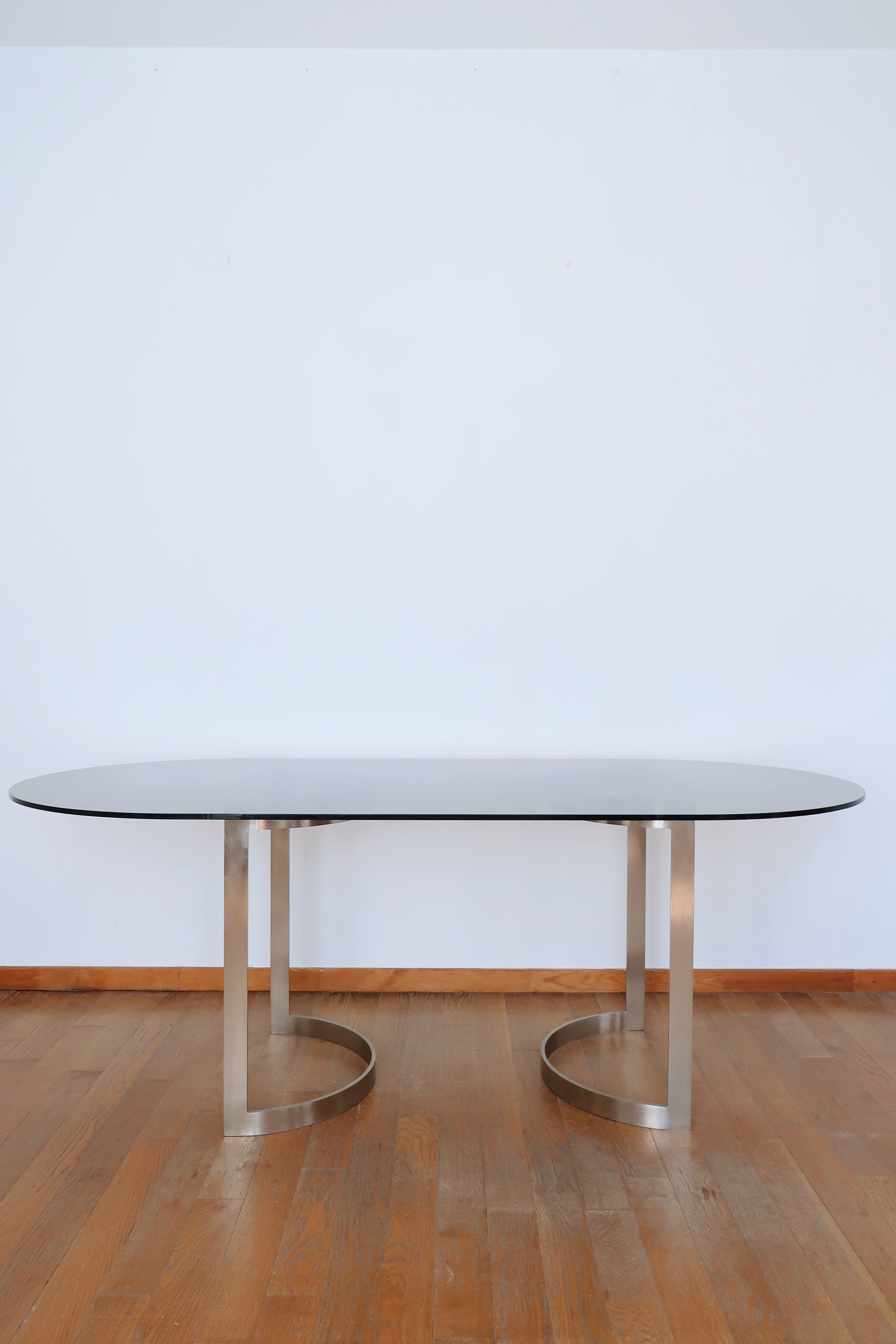 Dining table smoked glass Roche Bobois