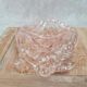 Vintage pink glass catchall / ashtray, hands joined.