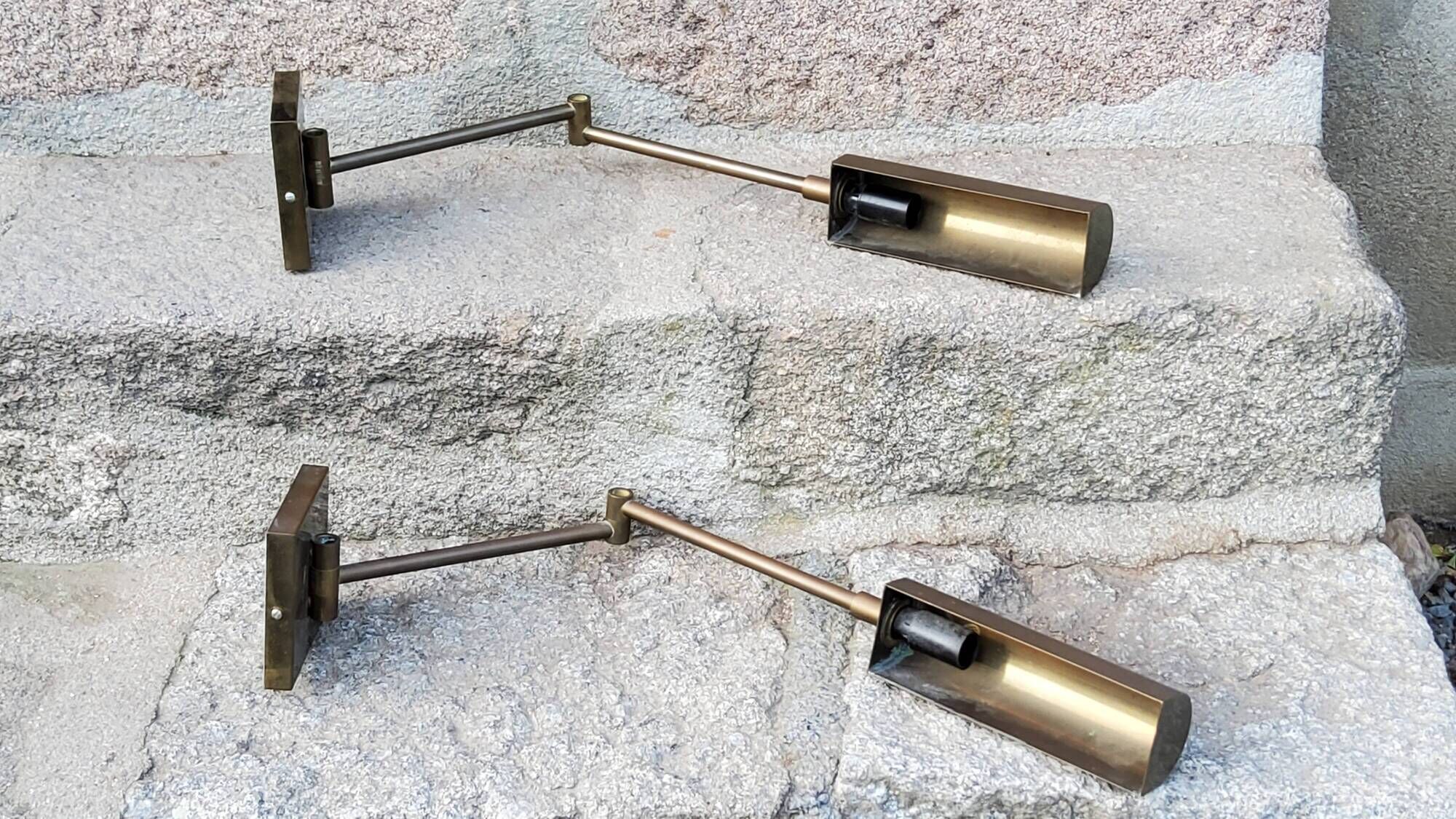 Pair of brass reading lights from the 70s/80s
