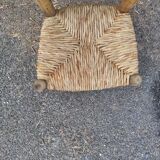 Chaise paillée ancien pour enfant