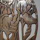 Trivet or wall plate iris art nouveau brass