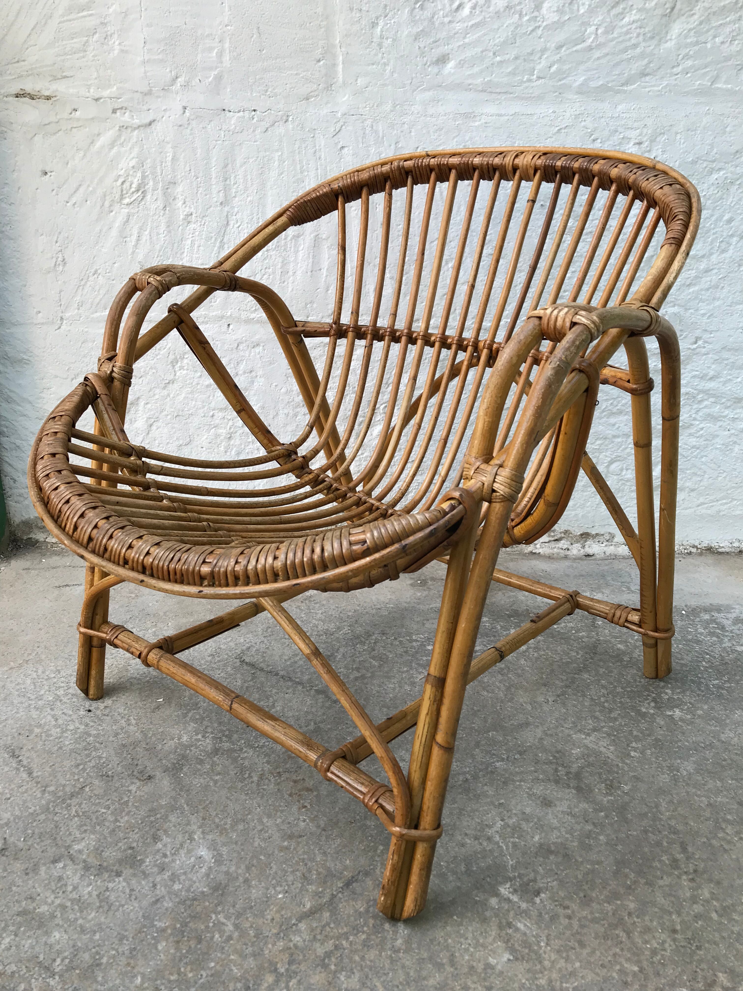 Armchair basket Adult rattan