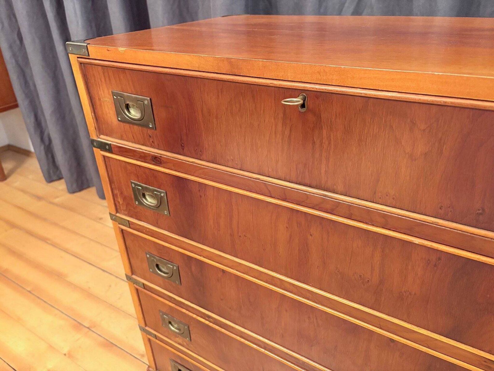 Campaign military chest of drawers and writing desk, Great Britain, 1950s