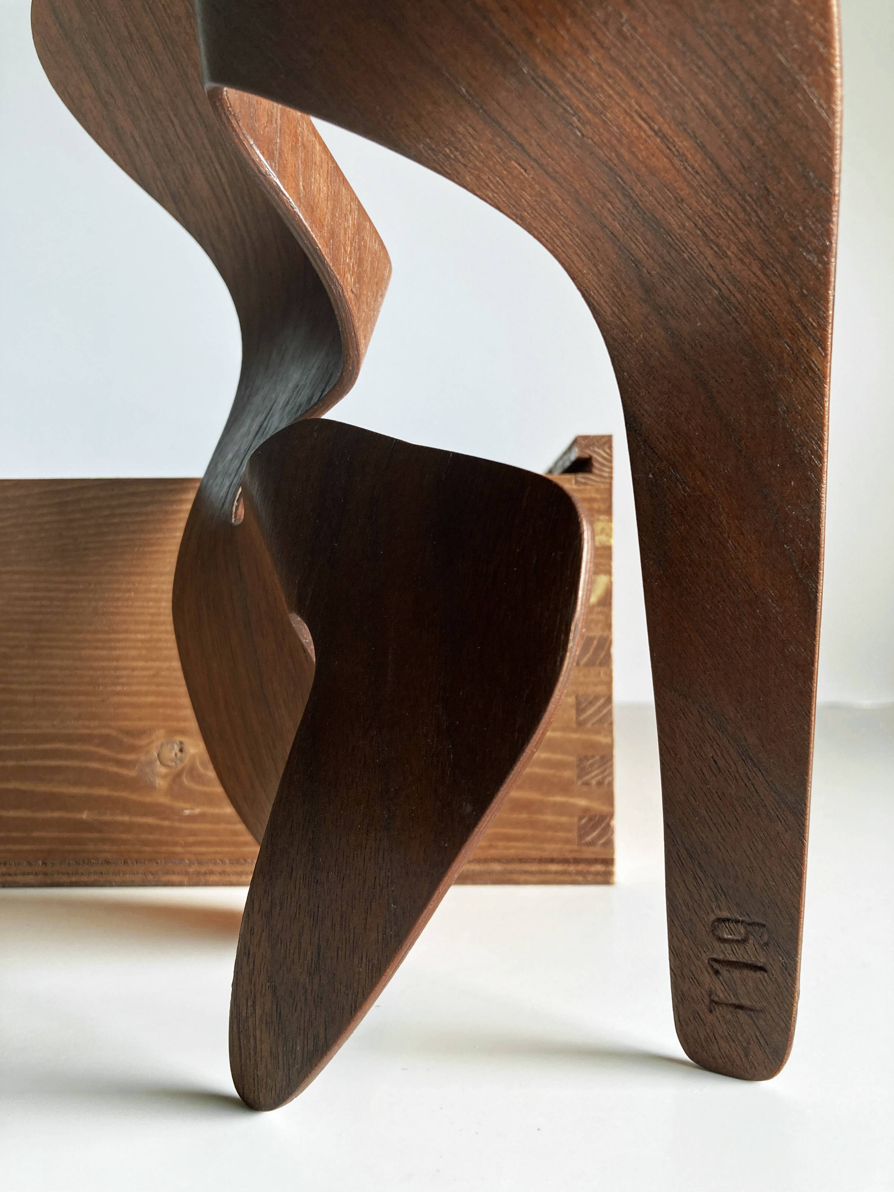 Mrs. Charles Eames_ The shadow does not bend, walnut plywood sculpture