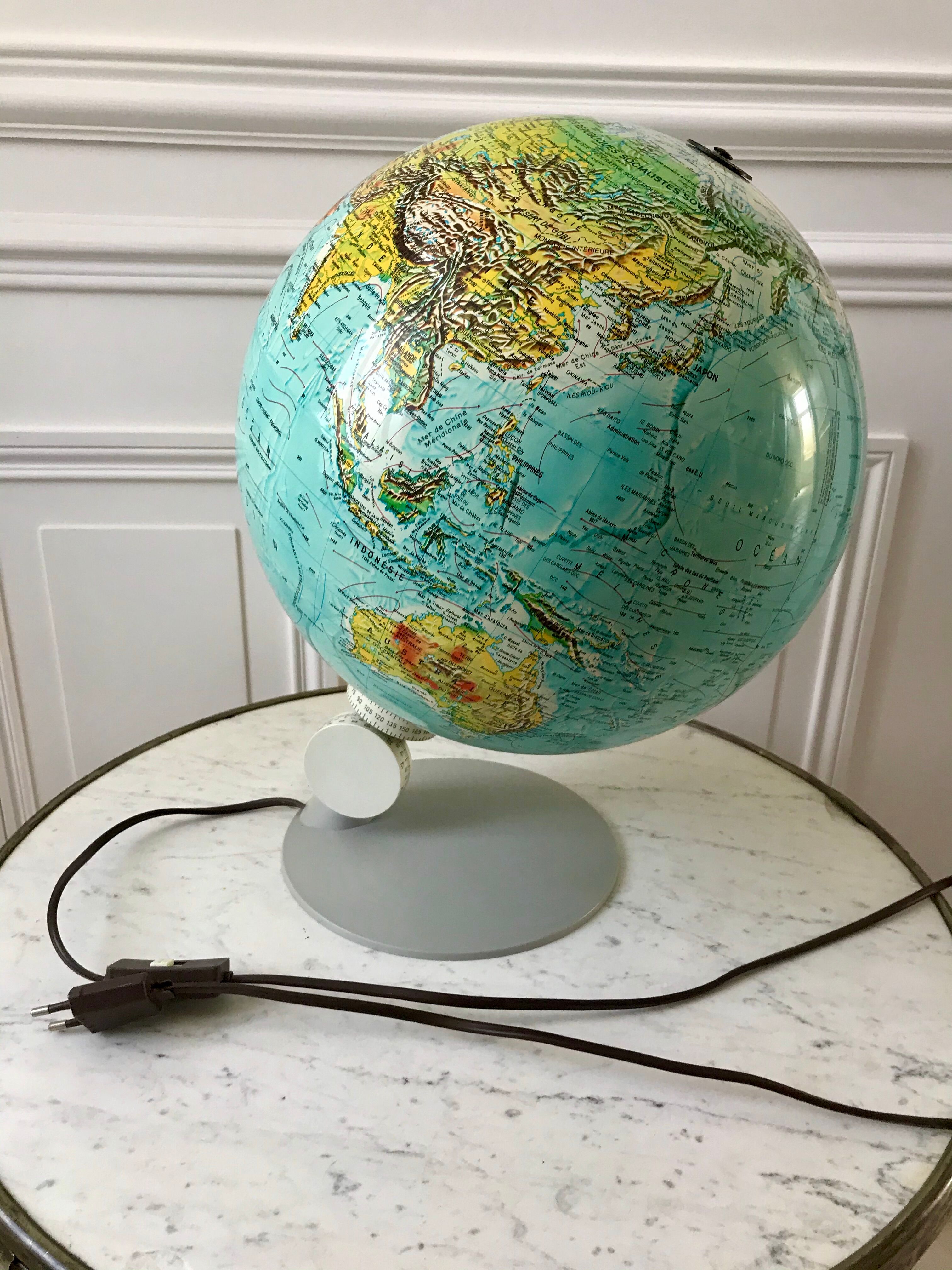 luminous globe Scandinavian design Made in Denmark 1976