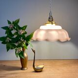 Vintage pendant lamp in pink opaline